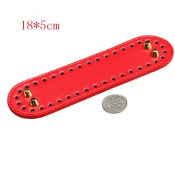 29.5*10cm Handmade Oval Bottom For Knitted Bag PU Leather Wear-Resistant Accessories Bottom With Holes Diy Crochet Bag Bottom