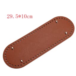 29.5*10cm Handmade Oval Bottom For Knitted Bag PU Leather Wear-Resistant Accessories Bottom With Holes Diy Crochet Bag Bottom
