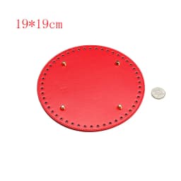 29.5*10cm Handmade Oval Bottom For Knitted Bag PU Leather Wear-Resistant Accessories Bottom With Holes Diy Crochet Bag Bottom