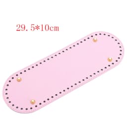 29.5*10cm Handmade Oval Bottom For Knitted Bag PU Leather Wear-Resistant Accessories Bottom With Holes Diy Crochet Bag Bottom