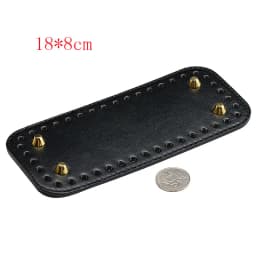 29.5*10cm Handmade Oval Bottom For Knitted Bag PU Leather Wear-Resistant Accessories Bottom With Holes Diy Crochet Bag Bottom