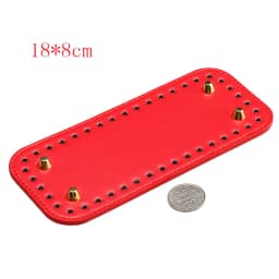 29.5*10cm Handmade Oval Bottom For Knitted Bag PU Leather Wear-Resistant Accessories Bottom With Holes Diy Crochet Bag Bottom
