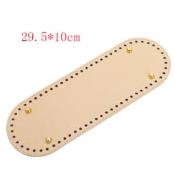 29.5*10cm Handmade Oval Bottom For Knitted Bag PU Leather Wear-Resistant Accessories Bottom With Holes Diy Crochet Bag Bottom