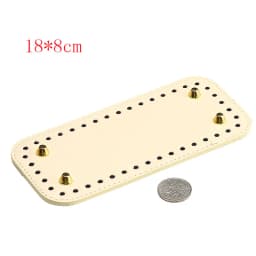 29.5*10cm Handmade Oval Bottom For Knitted Bag PU Leather Wear-Resistant Accessories Bottom With Holes Diy Crochet Bag Bottom