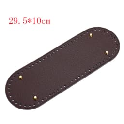 29.5*10cm Handmade Oval Bottom For Knitted Bag PU Leather Wear-Resistant Accessories Bottom With Holes Diy Crochet Bag Bottom
