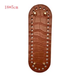 29.5*10cm Handmade Oval Bottom For Knitted Bag PU Leather Wear-Resistant Accessories Bottom With Holes Diy Crochet Bag Bottom