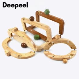 1Pc Deepeel 14-28cm Wooden Bag Handle Bags Closure Kiss Clasp Purse Frames Lock Buckles Handles DIY Sewing Brackets Accessories
