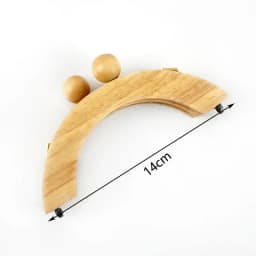 1Pc Deepeel 14-28cm Wooden Bag Handle Bags Closure Kiss Clasp Purse Frames Lock Buckles Handles DIY Sewing Brackets Accessories