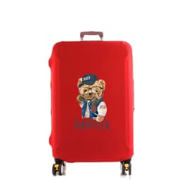 Luggage Cover Suitcase Protector for 18-32 Inch Trolley Travel Wisdom Bear Print Set Thicken Elasticity Dust Cover Anti-scratch