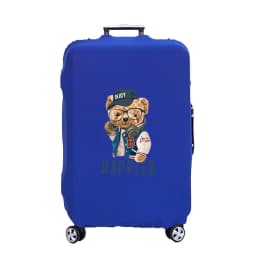 Luggage Cover Suitcase Protector for 18-32 Inch Trolley Travel Wisdom Bear Print Set Thicken Elasticity Dust Cover Anti-scratch