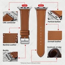 2026Kebitt For Apple Watch Series12 11 10 Ultra4 3 SE3 Strap High Quality Genuine Leather Band Iwatch 46 42 41 45 49mm Bracelet
