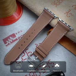 2026Kebitt For Apple Watch Series12 11 10 Ultra4 3 SE3 Strap High Quality Genuine Leather Band Iwatch 46 42 41 45 49mm Bracelet