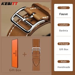 2026Kebitt For Apple Watch Series12 11 10 Ultra4 3 SE3 Strap High Quality Genuine Leather Band Iwatch 46 42 41 45 49mm Bracelet