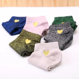 Embroidered Love Heart Glitter Socks For Women Shiny Socks Gold Silver Colorful Shining Fashion Funny