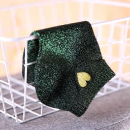 Embroidered Love Heart Glitter Socks For Women Shiny Socks Gold Silver Colorful Shining Fashion Funny