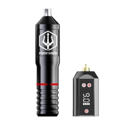 Alloy Tattoo Pen Kit POSEIDON High Quality Black Tattoo Kit 20 Tattoo Needles High Power Tattoo Power Supply Tattoo Gun Kit