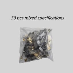 50pcs For Drills Sanders Grinders Motors Durable Motor Repair Parts Kit Heavy Duty Carbon Brush with Metal Bases