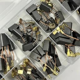 50pcs For Drills Sanders Grinders Motors Durable Motor Repair Parts Kit Heavy Duty Carbon Brush with Metal Bases