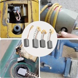 50pcs For Drills Sanders Grinders Motors Durable Motor Repair Parts Kit Heavy Duty Carbon Brush with Metal Bases