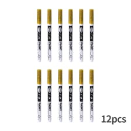 Fine tip permanent Paint Marker Pen DIY Paint Metallic Pen Permanent Gold SILVER Marker Touch Up,School Model Painting