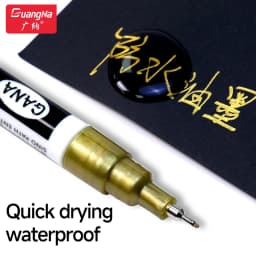 Fine tip permanent Paint Marker Pen DIY Paint Metallic Pen Permanent Gold SILVER Marker Touch Up,School Model Painting
