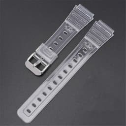 Watch Strap for Casio F-91W F-84 F-105/108 A-158/168 AE-1200/1300 Transparent Colorful Silicone Bracelet Band Accessories 18mm
