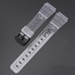 Watch Strap for Casio F-91W F-84 F-105/108 A-158/168 AE-1200/1300 Transparent Colorful Silicone Bracelet Band Accessories 18mm