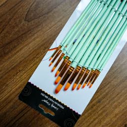 12pcs Professional Paint Brushes Set Round Pointed Tip Nylon Hair Artist Acrylic Brush For Acrylic Watercolor Oil Painting Body