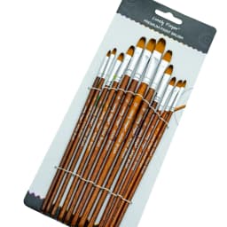12pcs Professional Paint Brushes Set Round Pointed Tip Nylon Hair Artist Acrylic Brush For Acrylic Watercolor Oil Painting Body