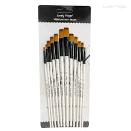 12pcs Professional Paint Brushes Set Round Pointed Tip Nylon Hair Artist Acrylic Brush For Acrylic Watercolor Oil Painting Body