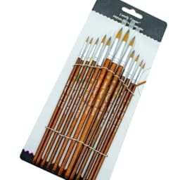 12pcs Professional Paint Brushes Set Round Pointed Tip Nylon Hair Artist Acrylic Brush For Acrylic Watercolor Oil Painting Body