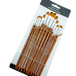12pcs Professional Paint Brushes Set Round Pointed Tip Nylon Hair Artist Acrylic Brush For Acrylic Watercolor Oil Painting Body