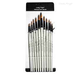 12pcs Professional Paint Brushes Set Round Pointed Tip Nylon Hair Artist Acrylic Brush For Acrylic Watercolor Oil Painting Body