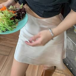 Women High Waist Vogue Acetate Skirts Female Elegant Evening Dresses Girls Fashion Black Champagne Mini A Line Skirts Size-S-L