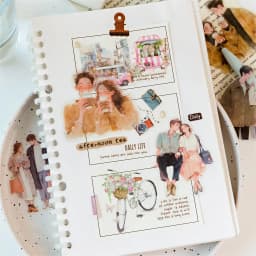 Journamm 30pcs/pack PET Ins Stickers Diary Life Combo Kit DIY Scrapbooking Materials Collage Stationery Decor Diary Supplies