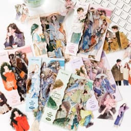 Journamm 30pcs/pack PET Ins Stickers Diary Life Combo Kit DIY Scrapbooking Materials Collage Stationery Decor Diary Supplies