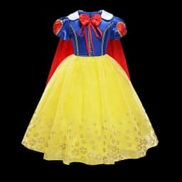 Yellow Princess Dress Halloween Cosplay Costumes Beauty and The Beast Kid Dress For 2-10Y Girls Birthday Party Children Clothing