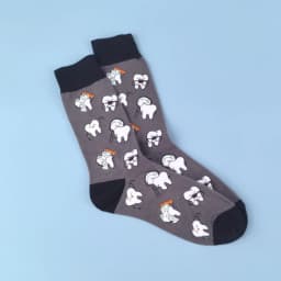 1 Pair Creative Shrimp Pattern,Casual Comfy Soft Mid-calf Men's Socks For Daily