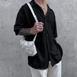 Summer Men's Clothing Mesh See Through Mesh Sexy Shirt Short Sleeve Fishnet Button-down Retro Chic Streetwear Party Blouse S-5XL
