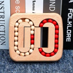 Wooden Puzzle Ball Toys Luban Lock for Children Educational Early Education Rolling Magical Bean Cube Balls