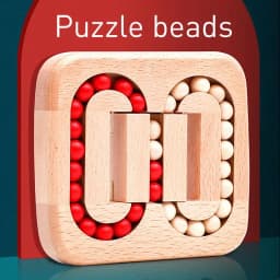 Wooden Puzzle Ball Toys Luban Lock for Children Educational Early Education Rolling Magical Bean Cube Balls