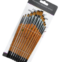 12/48pcs Artist Paint Brushes Set For Oil Acrylic Flat Tip Kit Paint Brushes For Nylon Paint Brushes Artist Watercolor Painting
