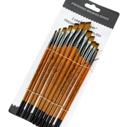 12/48pcs Artist Paint Brushes Set For Oil Acrylic Flat Tip Kit Paint Brushes For Nylon Paint Brushes Artist Watercolor Painting