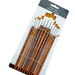 12/48pcs Artist Paint Brushes Set For Oil Acrylic Flat Tip Kit Paint Brushes For Nylon Paint Brushes Artist Watercolor Painting