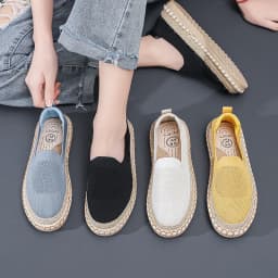 Thin Mesh Women's Casual Shoes Versatile Summer Flat Bottomed Fisherman's Shoes Women's Fashion Breathable Vulcanized Shoes