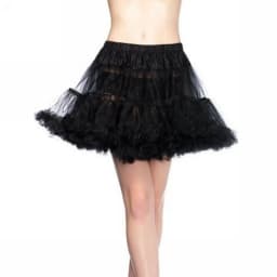 Lowest Pirce Womens 2-Layered Pleated Tulle Petticoat White Black Tutu Puffy Party Cosplay Skirt Lolita Cosplay Bridal Crinoline