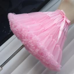 Lowest Pirce Womens 2-Layered Pleated Tulle Petticoat White Black Tutu Puffy Party Cosplay Skirt Lolita Cosplay Bridal Crinoline