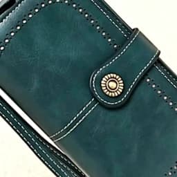 Rfid Anti-Theft Wallet for Men and Women, European and American Retro Leather Long Wallet Clutch, Oil-Waxed Leather Hollow-Out Multi-Card Slot Wallet, Large Capacity Zipper 70% off Clutch Bag, Card Holder Coin Purse Wallet Handbag