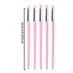 5Pcs/set Silicone Nail Brush UV Gel Polish Tip 3D Image DIY Dotting Polish Brushes Pen Professional DIY Manicure Tools