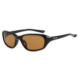 Y2K Retro Sport Sunglasses for Women Men Brown Lenses Vintage 90s Wrap Around UV400 Protection Cycling Windproof Sun Glasses
